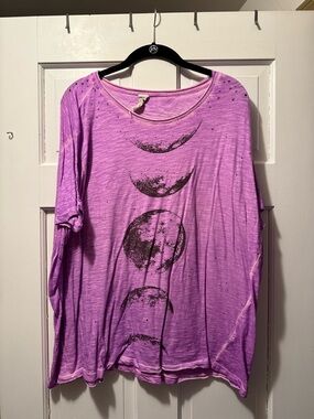 Magnolia Pearl Lavender Purple Moon-Phase Short Sleeve Tee